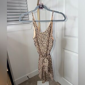 154. Pink Lily Black and Tan Leopard Print Top